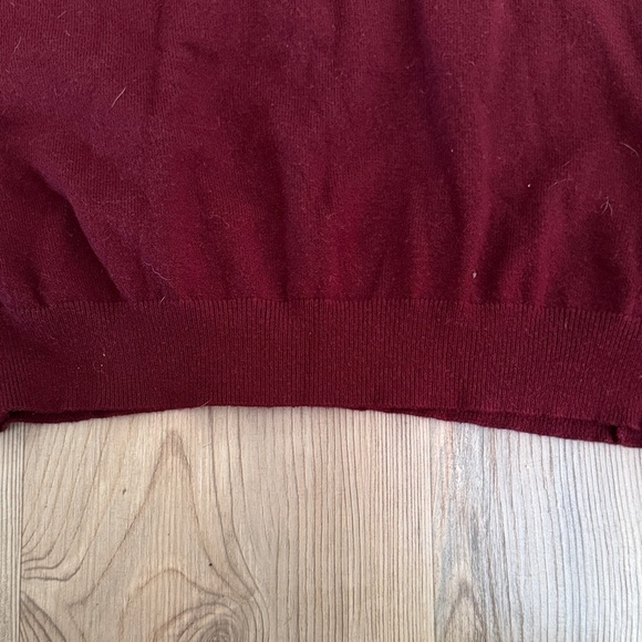 Love Ellie Elegant Maroon V-Neck Sweater with Crisscross Back medium - Picture 5 of 12
